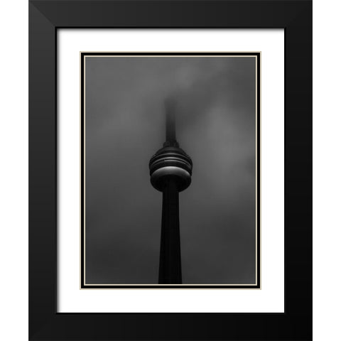 Downtown Toronto Fogfest No 37 Black Modern Wood Framed Art Print with Double Matting by Carson, Brian