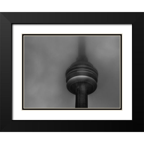 Downtown Toronto Fogfest No 38 Black Modern Wood Framed Art Print with Double Matting by Carson, Brian