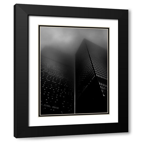 Downtown Toronto Fogfest No 40 Black Modern Wood Framed Art Print with Double Matting by Carson, Brian