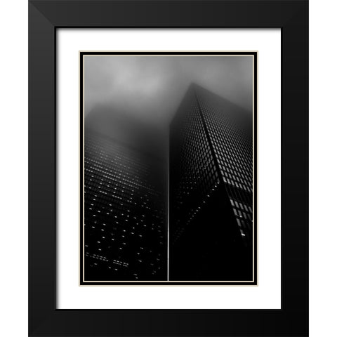Downtown Toronto Fogfest No 40 Black Modern Wood Framed Art Print with Double Matting by Carson, Brian