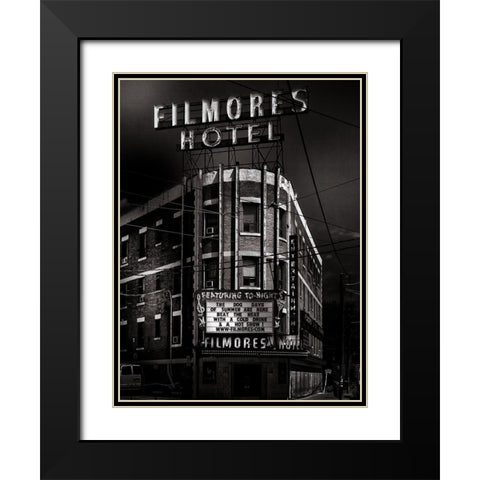Filmores Hotel Toronto Black Modern Wood Framed Art Print with Double Matting by Carson, Brian