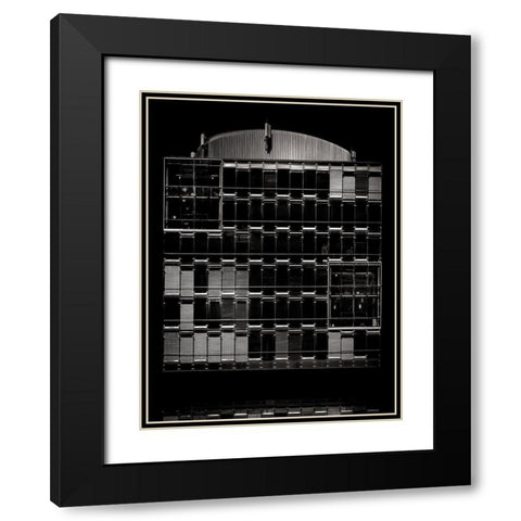 Geometry No 10 Black Modern Wood Framed Art Print with Double Matting by Carson, Brian