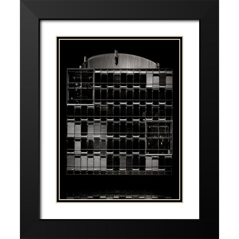 Geometry No 10 Black Modern Wood Framed Art Print with Double Matting by Carson, Brian