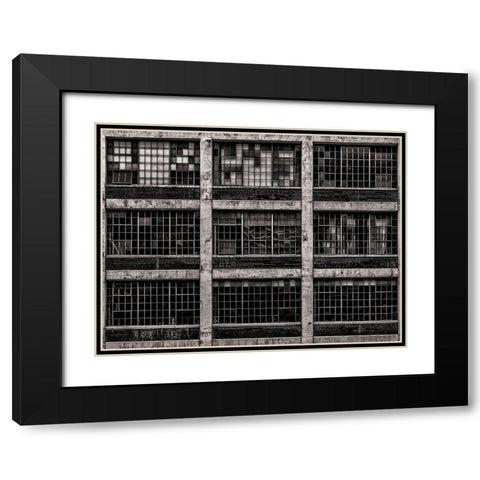 Geometry No 15 Black Modern Wood Framed Art Print with Double Matting by Carson, Brian