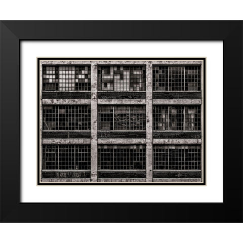 Geometry No 15 Black Modern Wood Framed Art Print with Double Matting by Carson, Brian