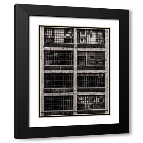 Geometry No 16 Black Modern Wood Framed Art Print with Double Matting by Carson, Brian