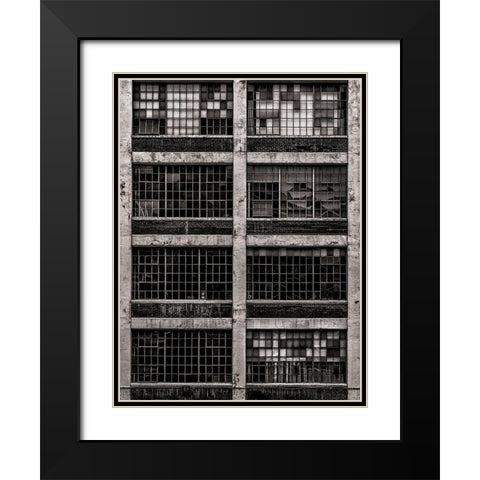 Geometry No 16 Black Modern Wood Framed Art Print with Double Matting by Carson, Brian