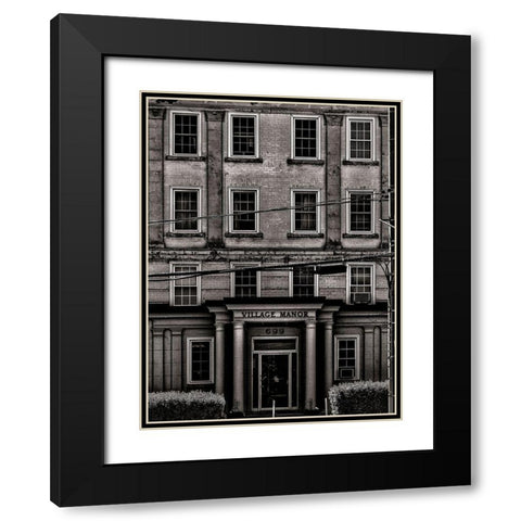 Geometry No 17 Black Modern Wood Framed Art Print with Double Matting by Carson, Brian