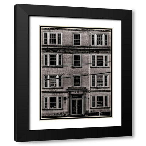 Geometry No 18 Black Modern Wood Framed Art Print with Double Matting by Carson, Brian