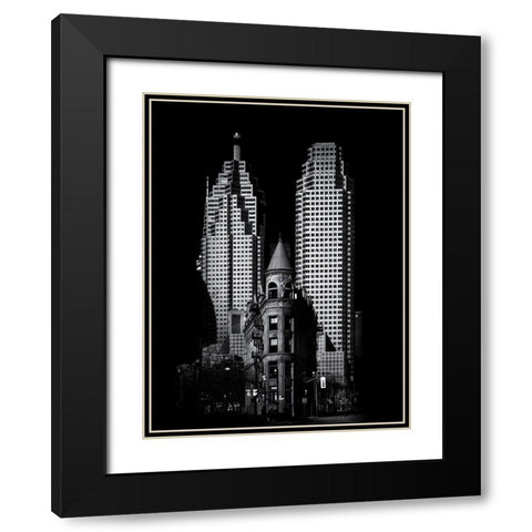 Gooderham Flatiron Building Toronto No 2 Black Modern Wood Framed Art Print with Double Matting by Carson, Brian