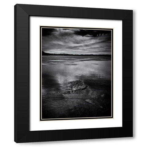 Gullwing Lake No 3 Black Modern Wood Framed Art Print with Double Matting by Carson, Brian