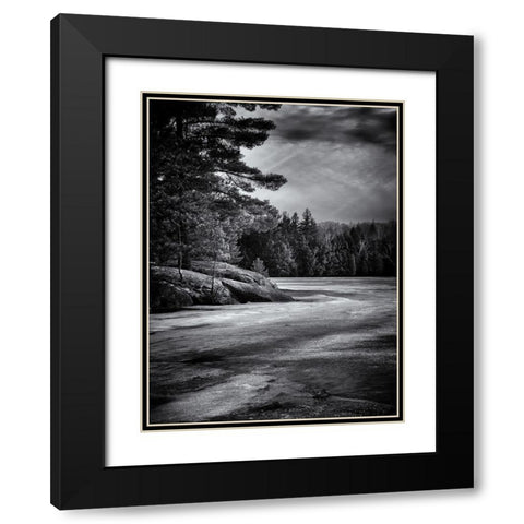 Gullwing Lake No 4 Black Modern Wood Framed Art Print with Double Matting by Carson, Brian