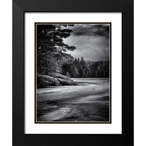 Gullwing Lake No 4 Black Modern Wood Framed Art Print with Double Matting by Carson, Brian