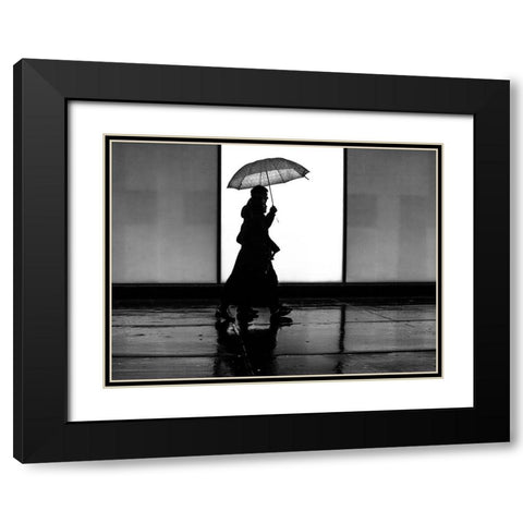 It Was a Rainy Day No 6 Black Modern Wood Framed Art Print with Double Matting by Carson, Brian