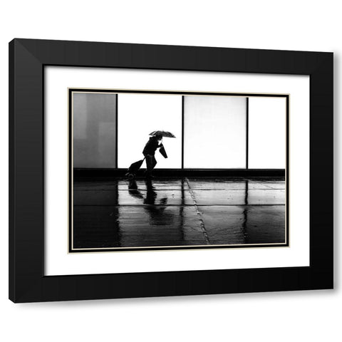 It Was a Rainy Day No 8 Black Modern Wood Framed Art Print with Double Matting by Carson, Brian