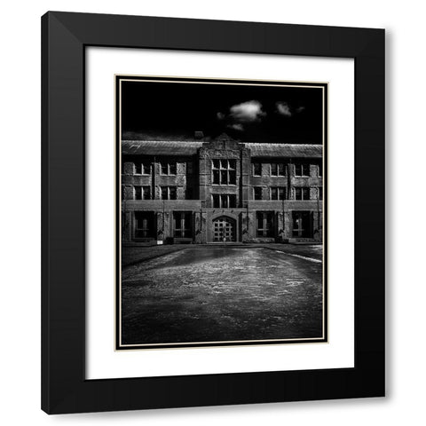 John W Graham Library Black Modern Wood Framed Art Print with Double Matting by Carson, Brian