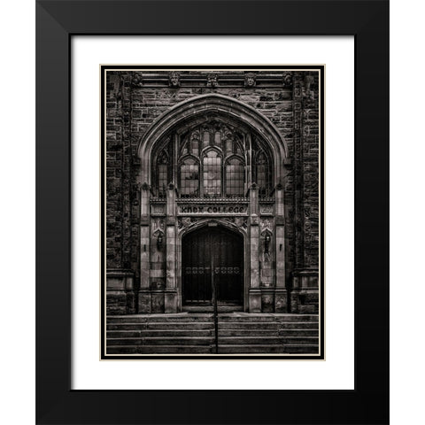 Knox College Entrance Toronto Black Modern Wood Framed Art Print with Double Matting by Carson, Brian
