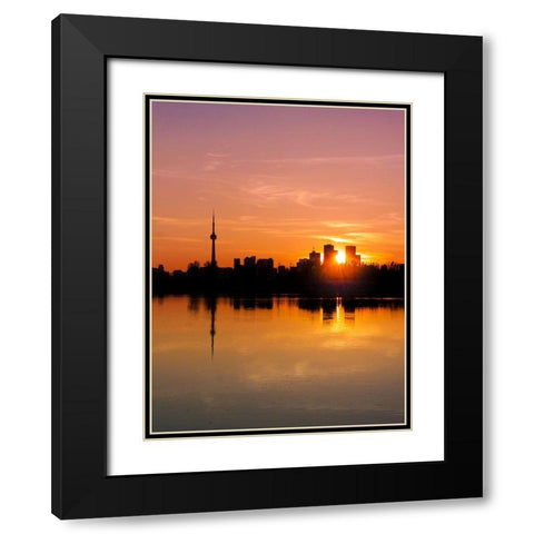 Leslie Street Spit Toronto at Sunset Black Modern Wood Framed Art Print with Double Matting by Carson, Brian