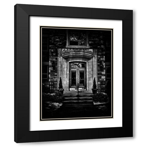 Glen Elm Avenue Toronto Black Modern Wood Framed Art Print with Double Matting by Carson, Brian
