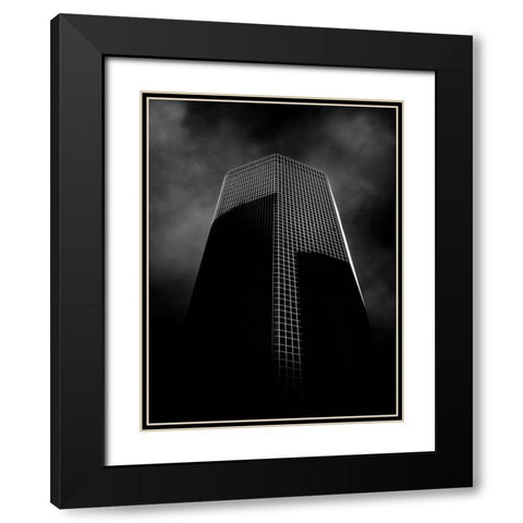 Queen Street Toronto No 1 Black Modern Wood Framed Art Print with Double Matting by Carson, Brian