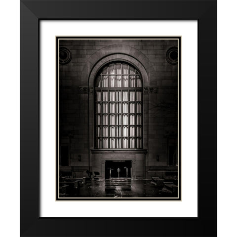 King Street Toronto No 1 Black Modern Wood Framed Art Print with Double Matting by Carson, Brian