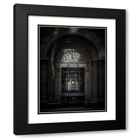 King Street Toronto No 2 Color Black Modern Wood Framed Art Print with Double Matting by Carson, Brian