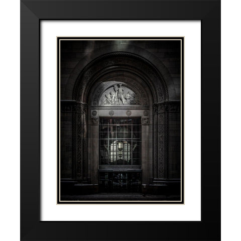 King Street Toronto No 2 Color Black Modern Wood Framed Art Print with Double Matting by Carson, Brian