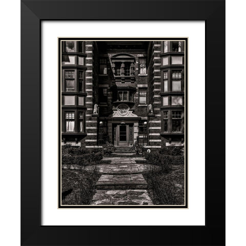 Charles Street Toronto Black Modern Wood Framed Art Print with Double Matting by Carson, Brian