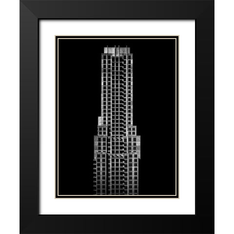 Balmuto Street Toronto Black Modern Wood Framed Art Print with Double Matting by Carson, Brian