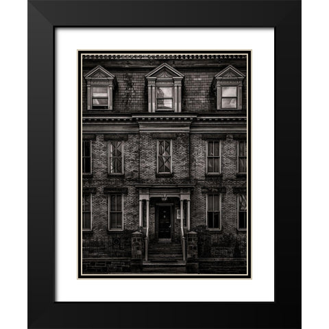Simcoe Street Toronto Black Modern Wood Framed Art Print with Double Matting by Carson, Brian