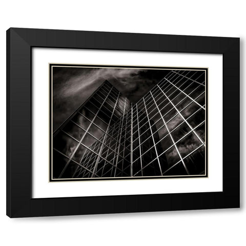 Eglinton Avenue Toronto No 902 Black Modern Wood Framed Art Print with Double Matting by Carson, Brian