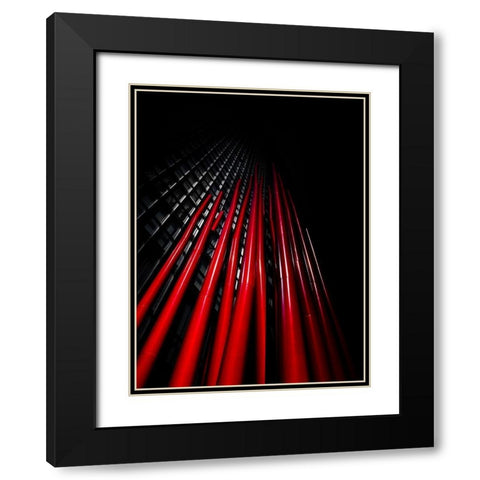 Charles Street Toronto No 2 Black Modern Wood Framed Art Print with Double Matting by Carson, Brian