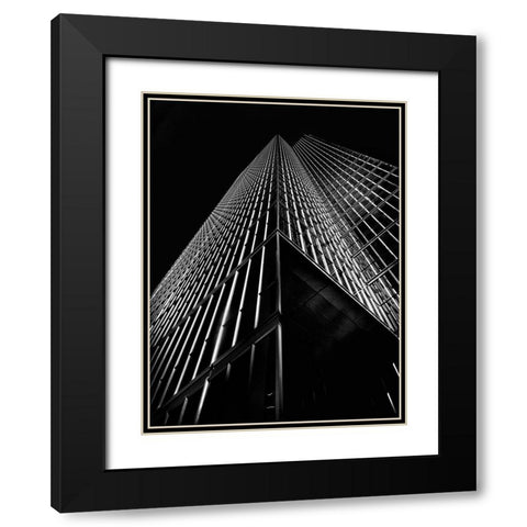 King Street Toronto No 150 Black Modern Wood Framed Art Print with Double Matting by Carson, Brian