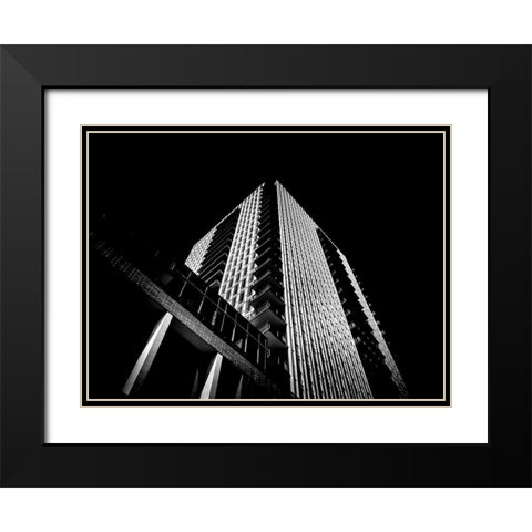 Sumach Street Toronto No 170 Black Modern Wood Framed Art Print with Double Matting by Carson, Brian