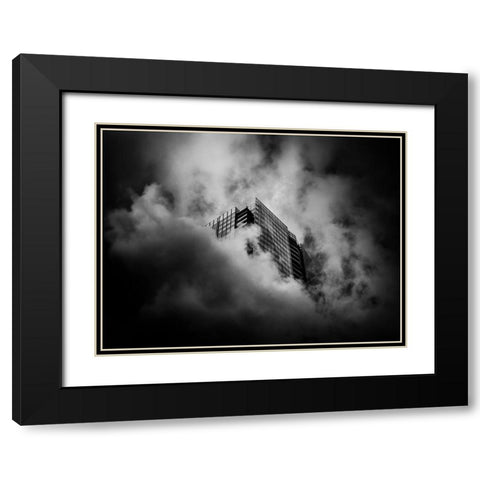 University Avenue No 1882 Black Modern Wood Framed Art Print with Double Matting by Carson, Brian