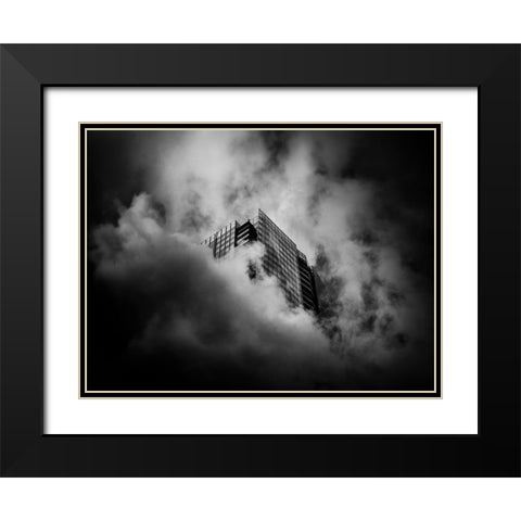 University Avenue No 1882 Black Modern Wood Framed Art Print with Double Matting by Carson, Brian