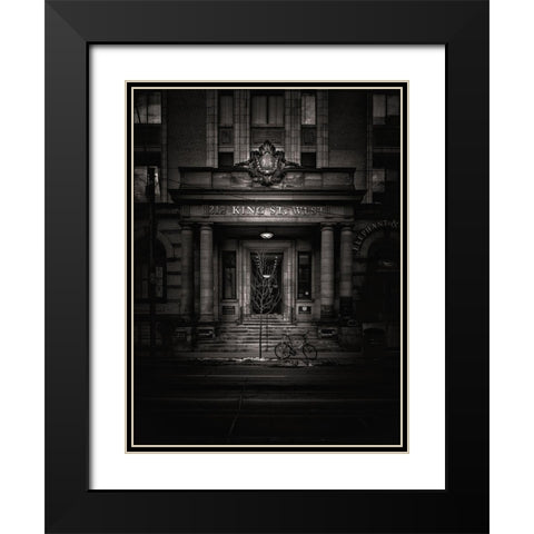 King Street Toronto No 212 Black Modern Wood Framed Art Print with Double Matting by Carson, Brian
