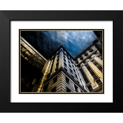 University Avenue Toronto No 3302 Color Black Modern Wood Framed Art Print with Double Matting by Carson, Brian