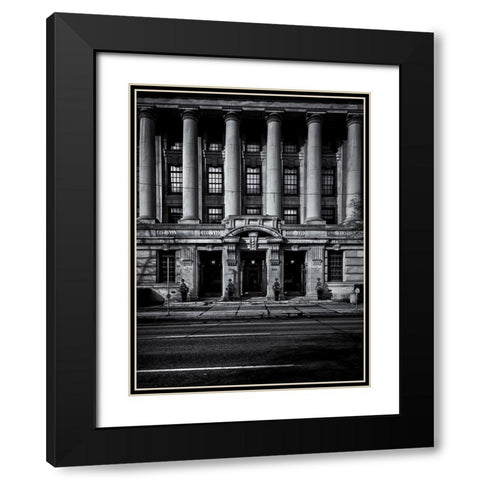 University Avenue Toronto No 330 Black Modern Wood Framed Art Print with Double Matting by Carson, Brian