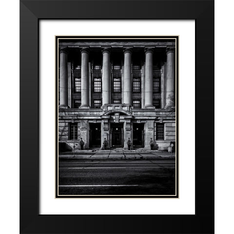 University Avenue Toronto No 330 Black Modern Wood Framed Art Print with Double Matting by Carson, Brian
