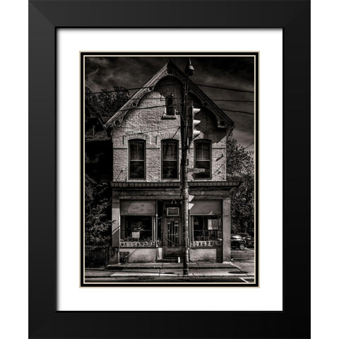 Dundas Street East Toronto No 374 Black Modern Wood Framed Art Print with Double Matting by Carson, Brian
