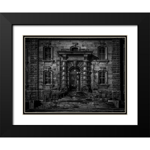 Gerrard Street East Toronto No 5502 Black Modern Wood Framed Art Print with Double Matting by Carson, Brian
