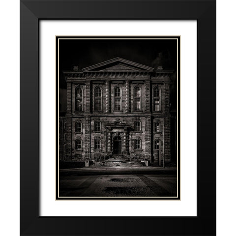 Gerrard Street East Toronto No 5501 Monochrome Black Modern Wood Framed Art Print with Double Matting by Carson, Brian