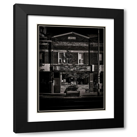 Danforth Avenue Toronto No 861 Black Modern Wood Framed Art Print with Double Matting by Carson, Brian