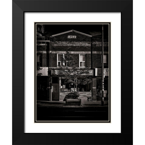 Danforth Avenue Toronto No 861 Black Modern Wood Framed Art Print with Double Matting by Carson, Brian