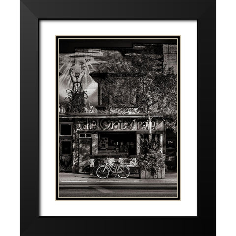 Danforth Avenue Toronto No 972 Black Modern Wood Framed Art Print with Double Matting by Carson, Brian
