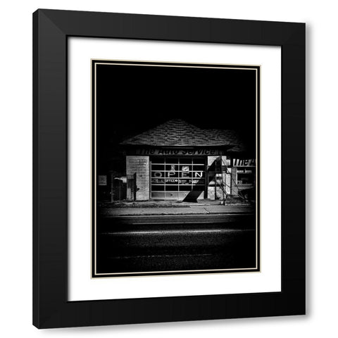 Danforth Avenue Toronto No 1030 Black Modern Wood Framed Art Print with Double Matting by Carson, Brian
