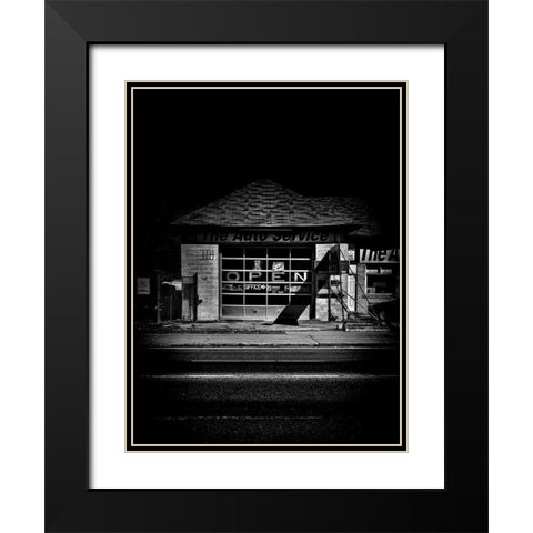 Danforth Avenue Toronto No 1030 Black Modern Wood Framed Art Print with Double Matting by Carson, Brian