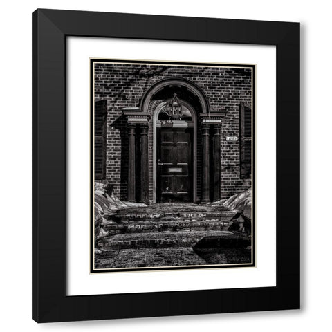 Yonge Street Toronto No 1067 Black Modern Wood Framed Art Print with Double Matting by Carson, Brian