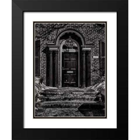 Yonge Street Toronto No 1067 Black Modern Wood Framed Art Print with Double Matting by Carson, Brian